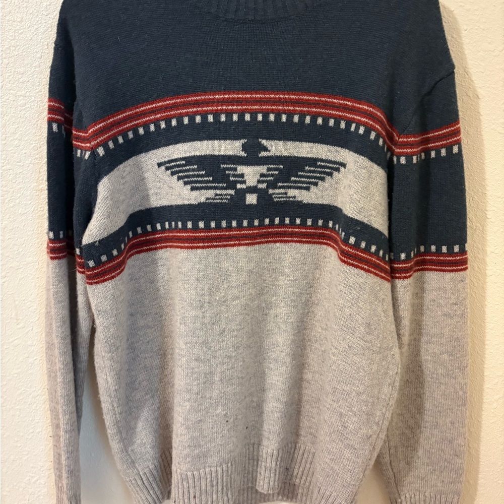 Pendleton Navy and Light Gray Crewneck Sweater